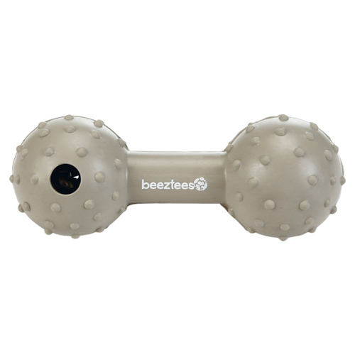 Beeztees Hundespielzeug Hantel mit Glocke massiv beige