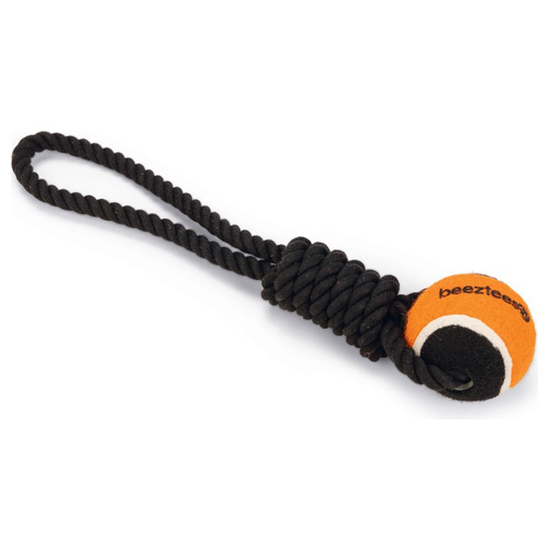 Beeztees Hundespielzeug Leira + Ball Baumwolle schwarz
