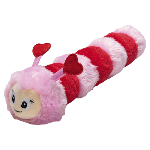 Beeztees Hundespielzeug Liebesraupe rosa aus Plüsch
