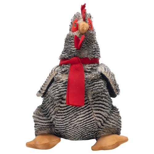 Beeztees Hundespielzeug Osterhuhn Henny aus Plüsch grau