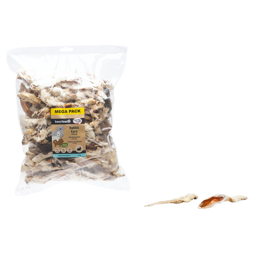 Beeztees Kaninchenohren mit Fell 1000 g