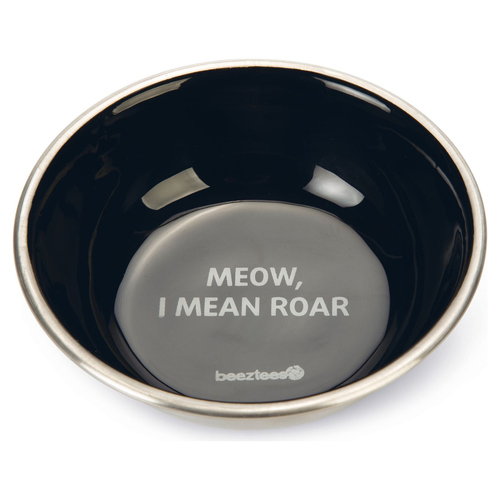 Beeztees Katzennapf Roar Edelstahl schwarz