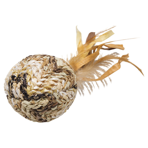 Beeztees Katzenspielzeug Catnip Spielball Tuxa braun