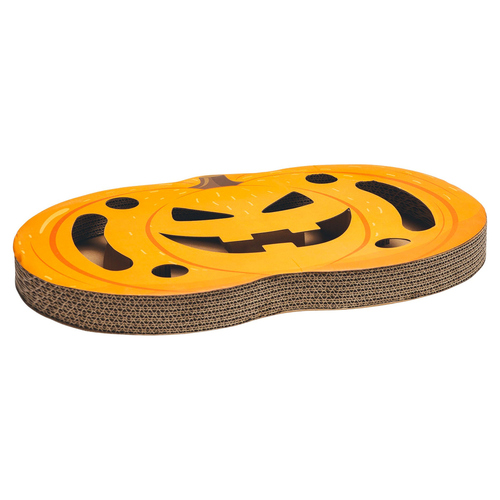 Beeztees Katzenspielzeug Halloween Kratzspielzeug Kürbis aus Karton