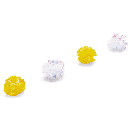 Beeztees Katzenspielzeug Kitten Knisterbälle Evy gelb/transparent
