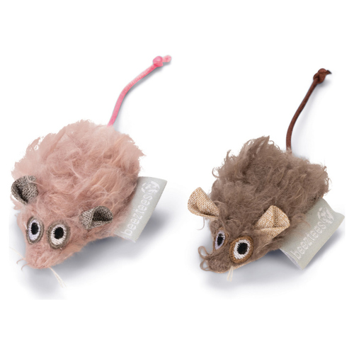 Beeztees Katzenspielzeug Maus Boyo rosa-braun