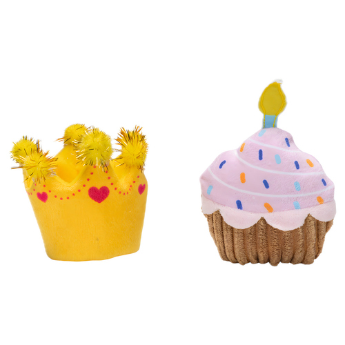 Beeztees Katzenspielzeug Partycupcake und Krone
