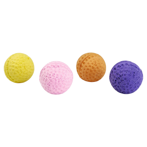 Beeztees Katzenspielzeug Soft Spielball aus Moosgummi - 4 Stück