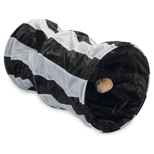 Beeztees Katzentunnel Cruzzle Nylon schwarz/weiß