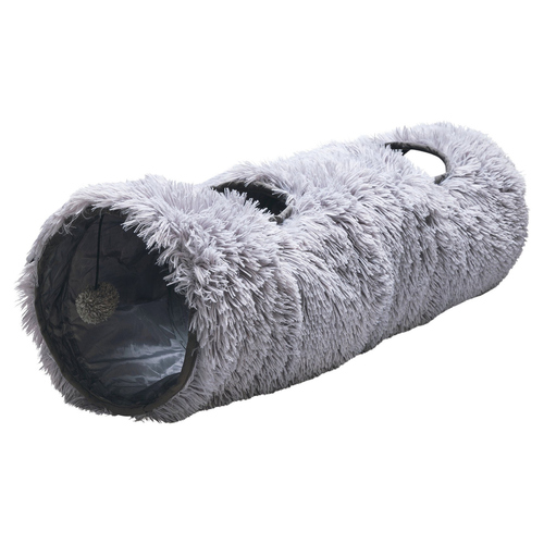 Beeztees Kitten Spieltunnel Nona grau aus Plüsch Beeztees Kitten Spieltunnel Nona grau aus Plüsch