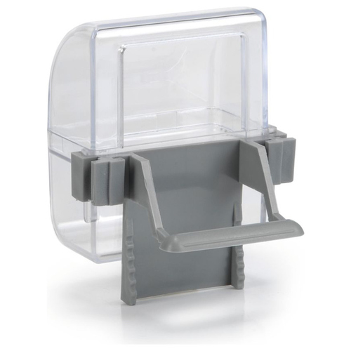 Beeztees Vogel Futter-und Wassernapf transparent/grau - 2er Pack