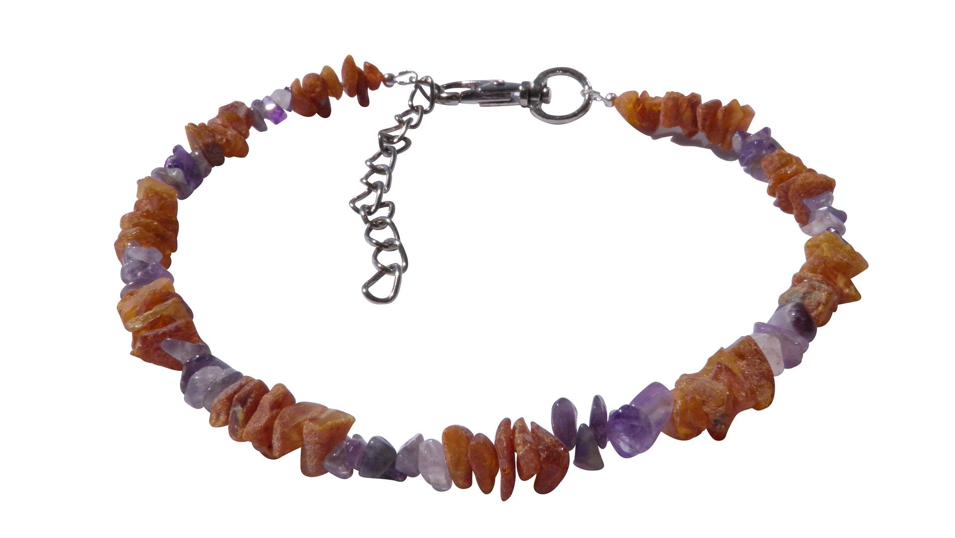 Bernsteinkette Flexi Amethyst - 30-40cm