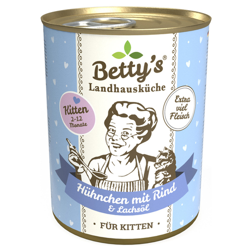 Bettys Landhausküche Kitten Hühnchen mit Rind 400 g - 6 Stück