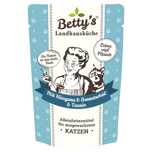 Bettys Landhausküche mit Känguru & Kartoffel & Taurin 100 g - 12 Stück Bettys Landhausküche mit Känguru & Kartoffel & Taurin 100 g - 12 Stück