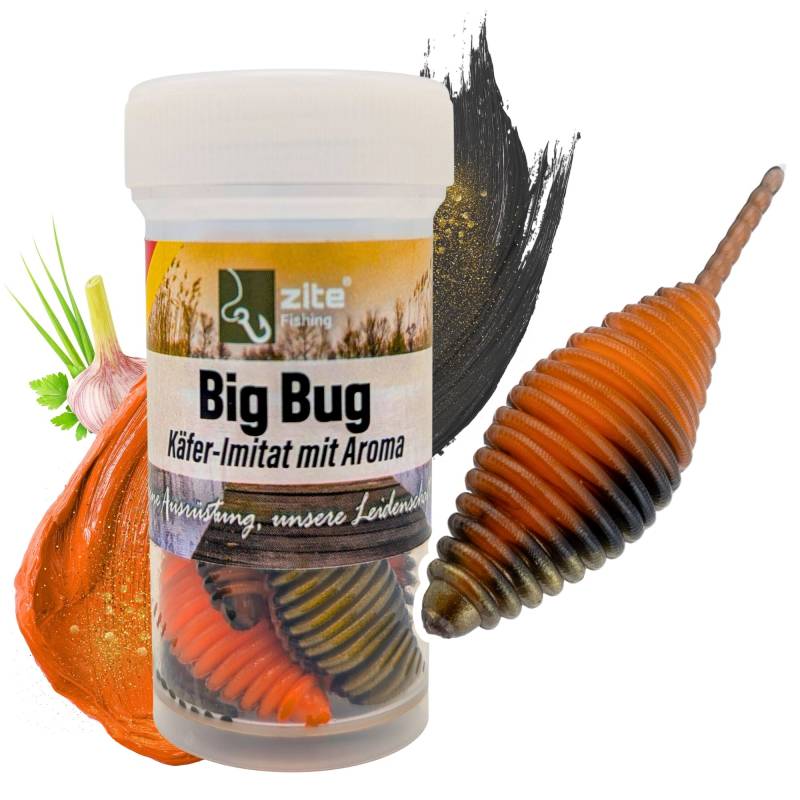 Big Bug Gold Digger Knoblauch 50 mm 8 Stück Käfer Imitat Forellenköder Zite Fishing