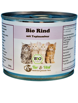Bio Katzenfutter - Rind mit Topinambur