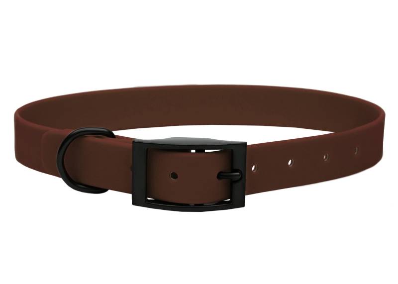 Biothane Halsband Braun XXL (59-69cm) / 16mm / Schwarz von EMMY&PEPE