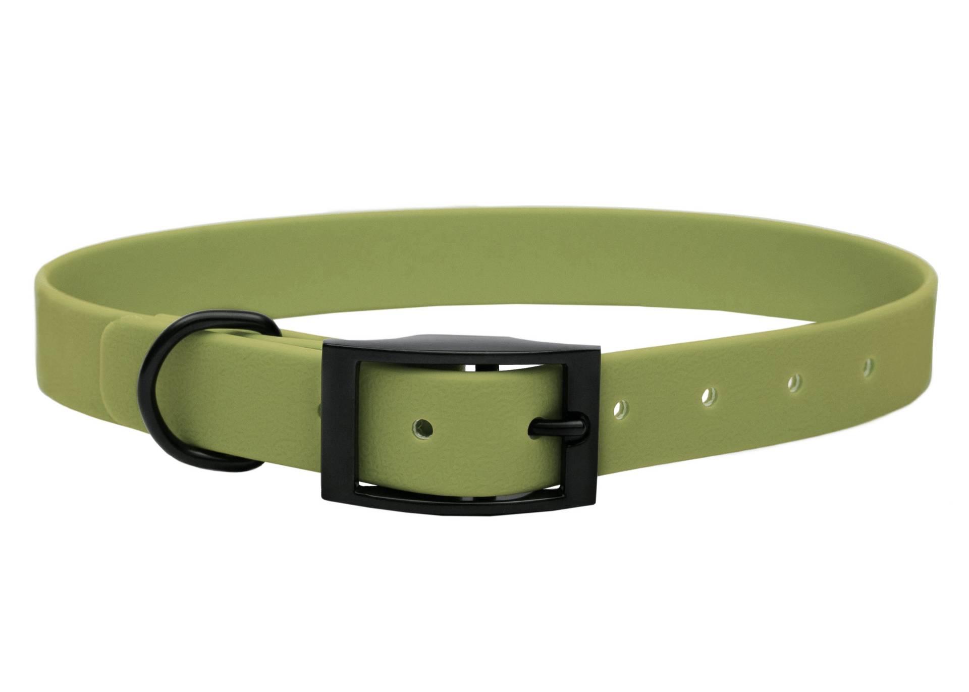 Biothane Halsband Khaki XL (49-59cm) / 25mm / Schwarz von EMMY&PEPE