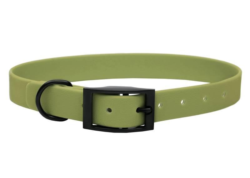 Biothane Halsband Khaki XL (49-59cm) / 25mm / Schwarz von EMMY&PEPE