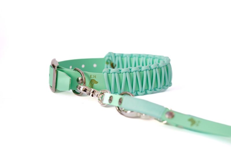 Biothane Paracord Halsband Caribbean S Messing (gold) Exkl. Leine