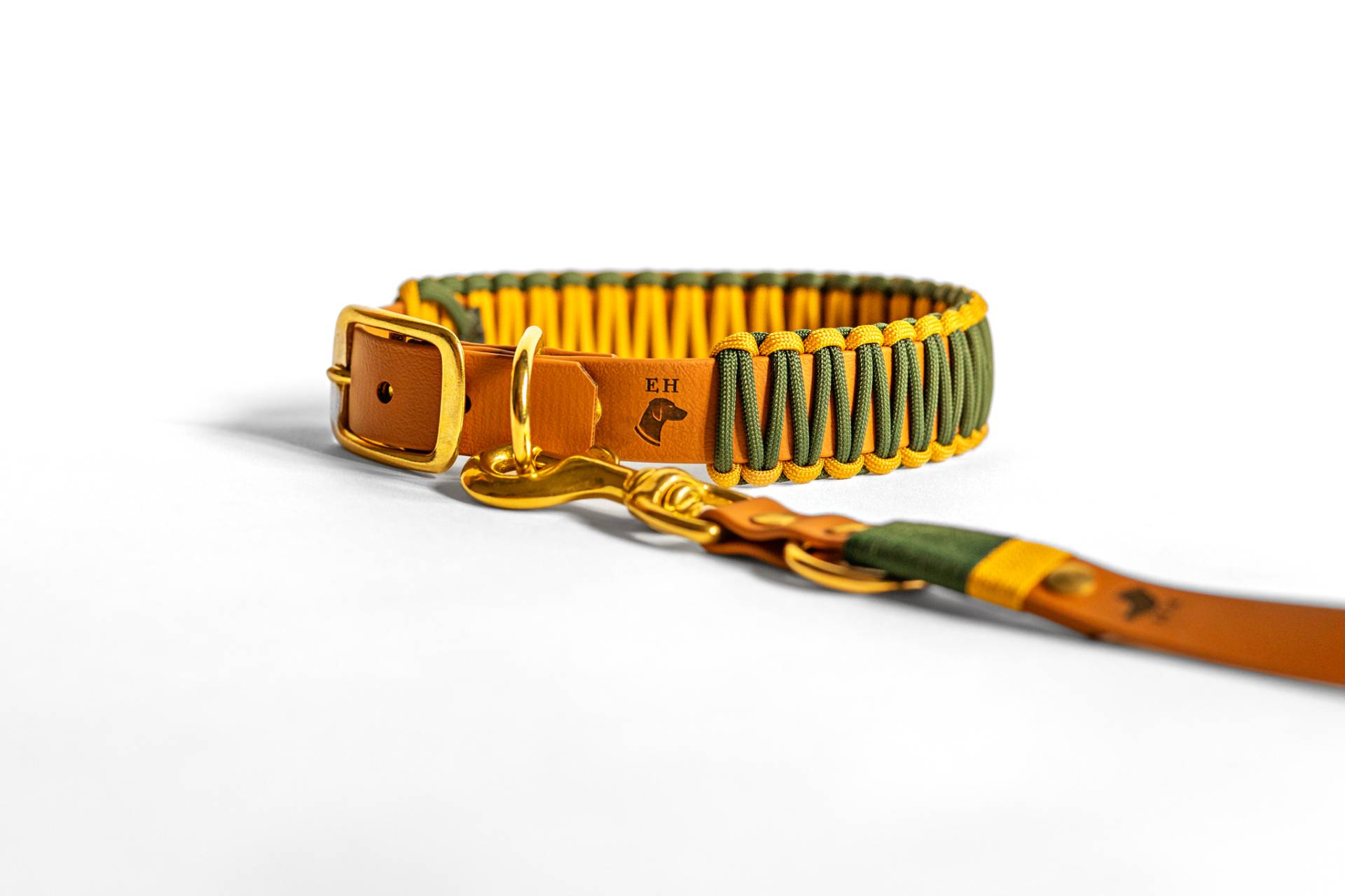 Biothane Paracord Halsband Honey Grove S Chrom (silber) Inkl. Premium Leine