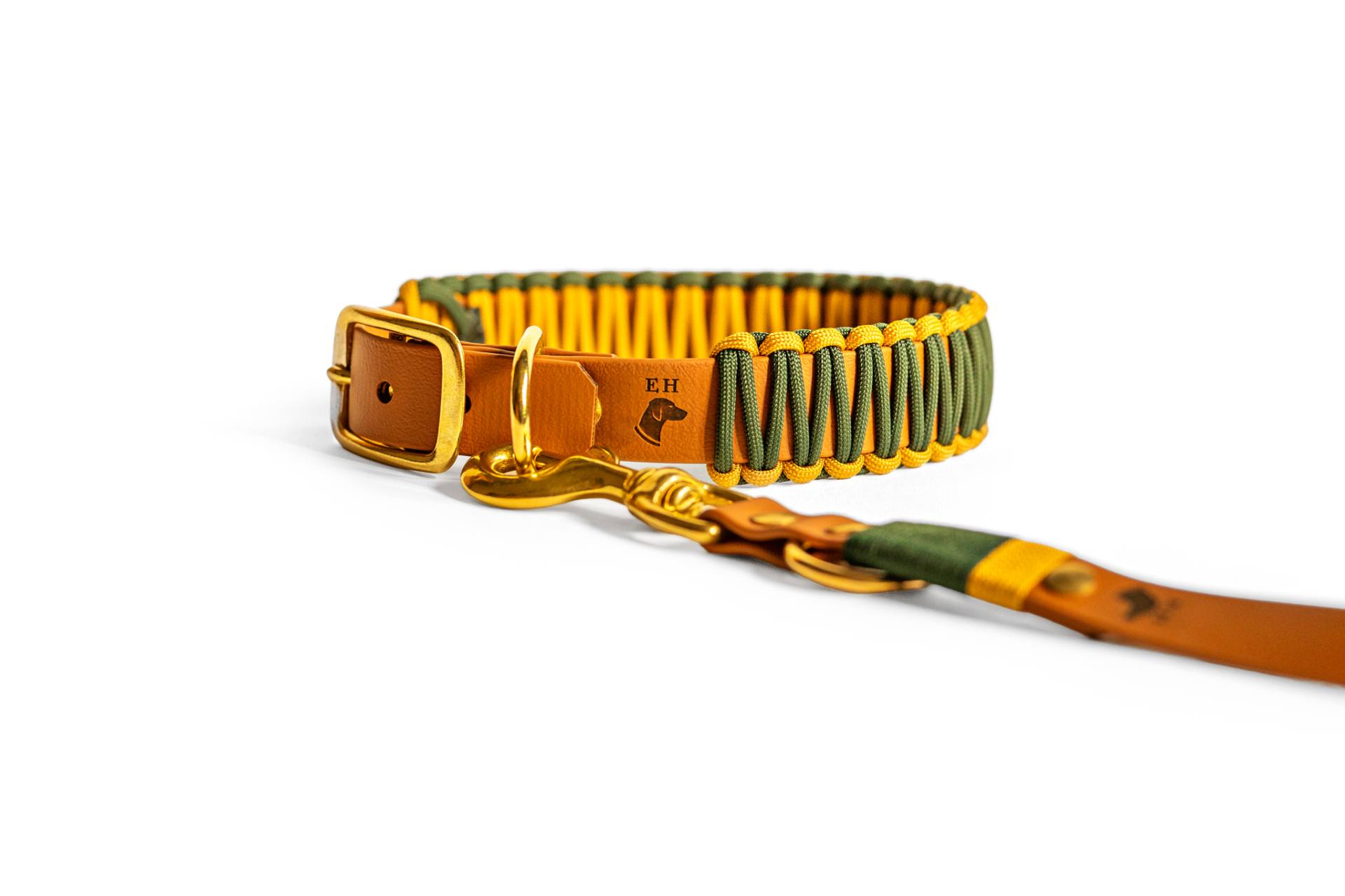 Biothane Paracord Halsband Honey Grove XS Inkl. Biothane Paracord Leine