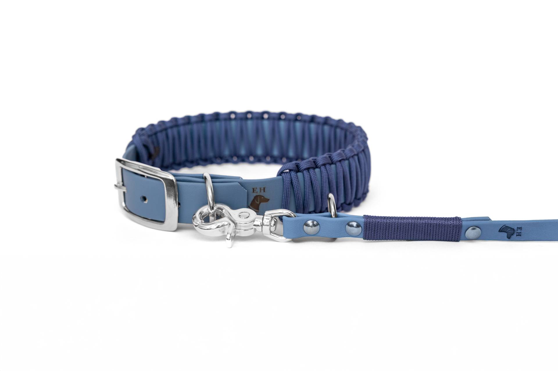 Biothane Paracord Halsband Paloma XS Chrom (silber) Inkl. Premium Leine