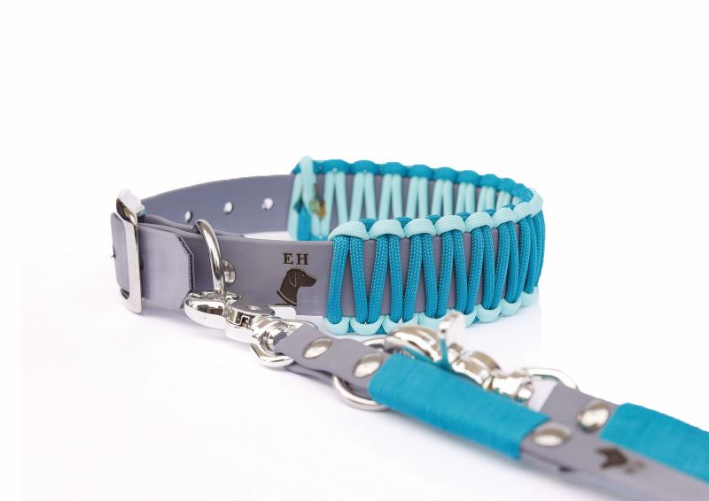Biothane Paracord Halsband Summer Boys L Messing (gold) Inkl. Premium Leine