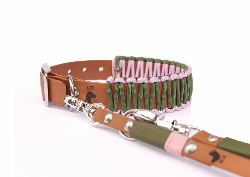 Biothane Paracord Halsband Tulip XS Schwarz Exkl. Leine