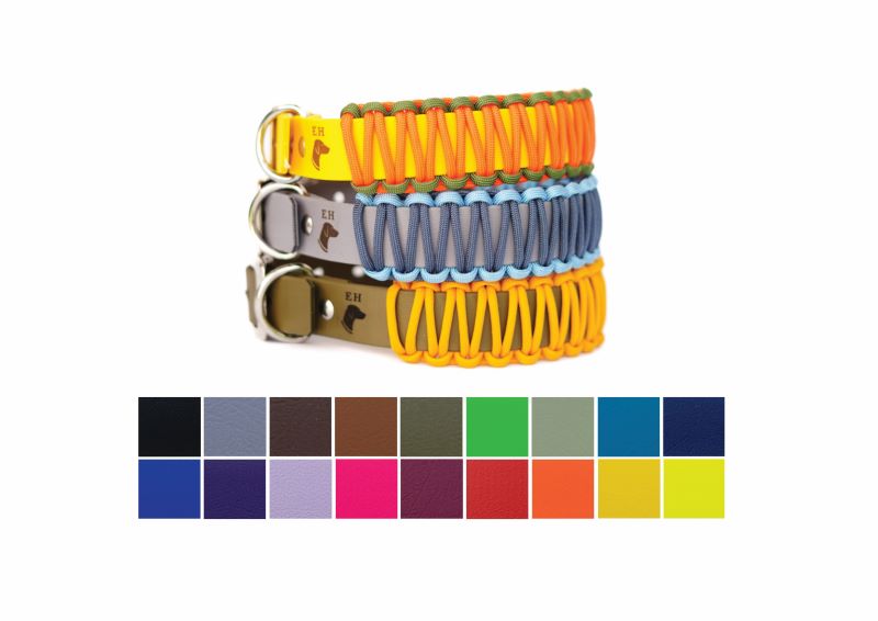 Biothane Paracord Halsband in Wunschfarbe L Lila