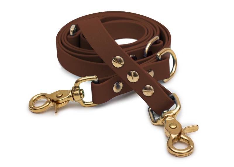 Biothaneleine Braun 20mm / 3m / Scherenkarabiner Gold Biothaneleine Braun 20mm / 3m / Scherenkarabiner Gold von EMMY&PEPE