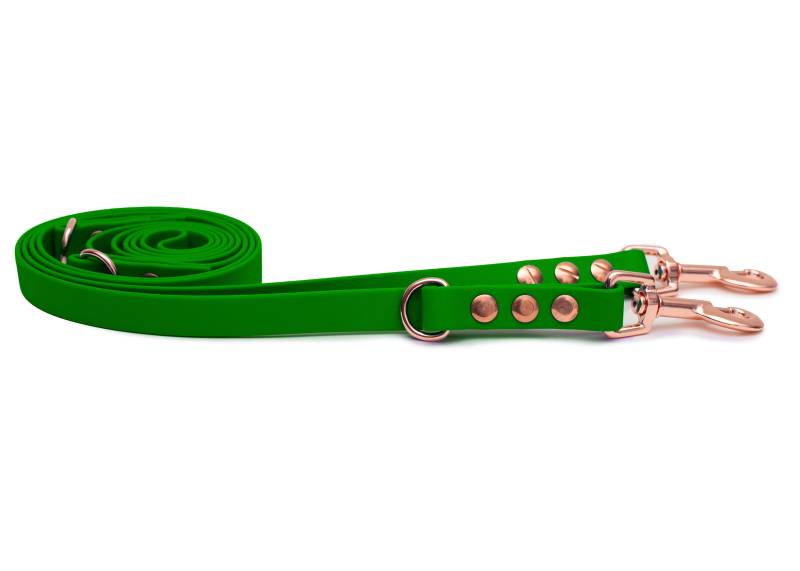 Biothaneleine Olive 25mm / 1.20m / Bolzenkarabiner Rosegold Biothaneleine Olive 25mm / 1.20m / Bolzenkarabiner Rosegold von EMMY&PEPE