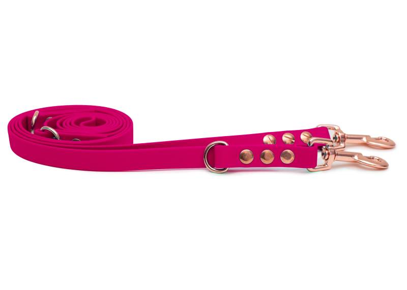 Biothaneleine Pink 16mm / 1.20m / Bolzenkarabiner Rosegold Biothaneleine Pink 16mm / 1.20m / Bolzenkarabiner Rosegold von EMMY&PEPE