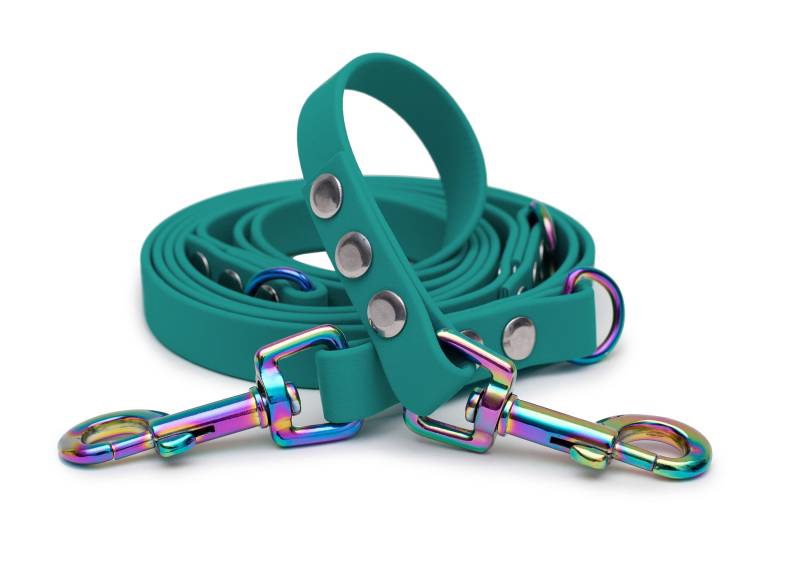 Biothaneleine Türkis 25mm / 1.20m / Bolzenkarabiner Regenbogen Biothaneleine Türkis 25mm / 1.20m / Bolzenkarabiner Regenbogen von EMMY&PEPE