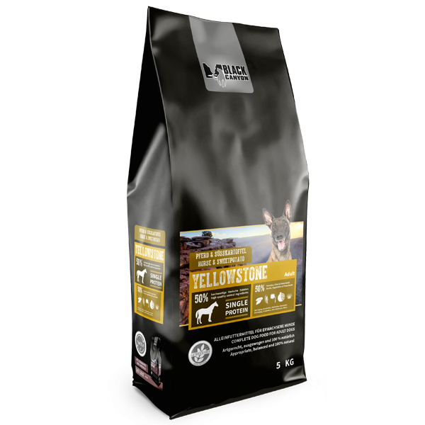 Black Canyon HundeTrockenfutter mit Pferd+Kartoffel Yellowstone - 14kg
