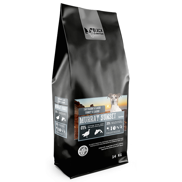 Black Canyon Trockenfutter mit Senior Truthahn und Lachs - Sparpaket: 2 x 14kg