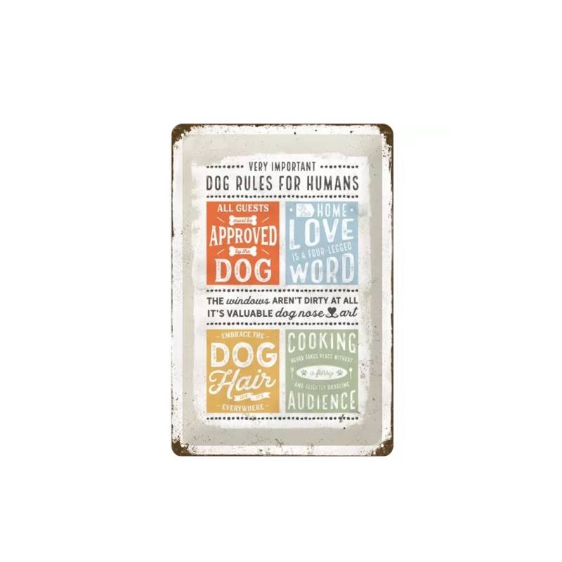 Blechschild Dog Rules Blechschild Dog Rules