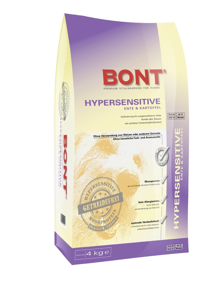 Bont Hunde Trockenfutter HYPER Sensibel mit Ente-Kart - 15kg
