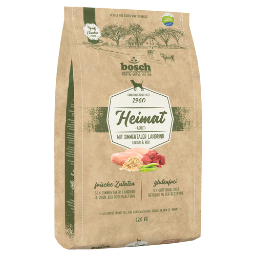 Bosch Heimat Adult mit Simmentaler Landrind, Erbsen & Reis 12 kg