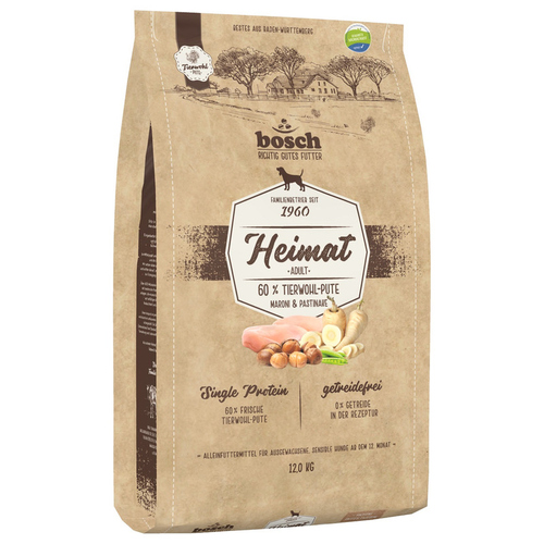Bosch Heimat Adult mit Tierwohl-Pute, Maroni & Pastinake 12 kg