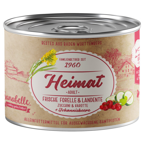 Bosch Sanabelle Heimat Adult frische Forelle & Landente 200 g Bosch Sanabelle Heimat Adult frische Forelle & Landente 200 g