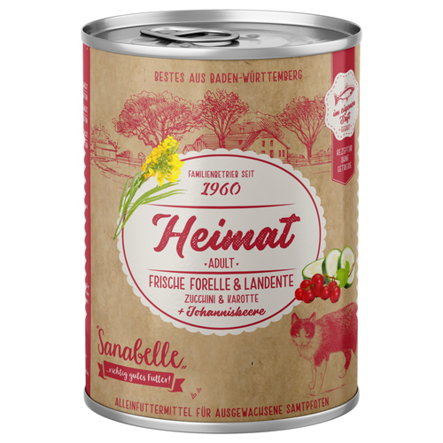 Bosch Sanabelle Heimat Adult frische Forelle & Landente 400 g - 12 Stück