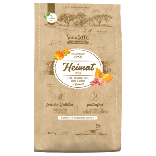 Bosch Sanabelle Heimat Kitten feine Tierwohl-Pute mit Erbsen & Kürbis 400 g Bosch Sanabelle Heimat Kitten feine Tierwohl-Pute mit Erbsen & Kürbis 400 g