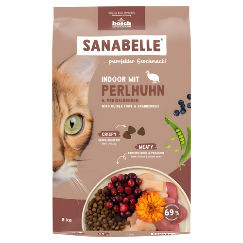 Bosch Sanabelle Indoor mit Perlhuhn 8 kg