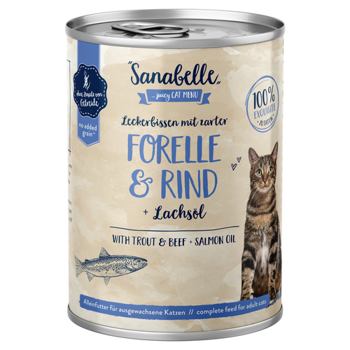 Bosch Sanabelle mit Forelle & Rind 400 g - 6 Stück