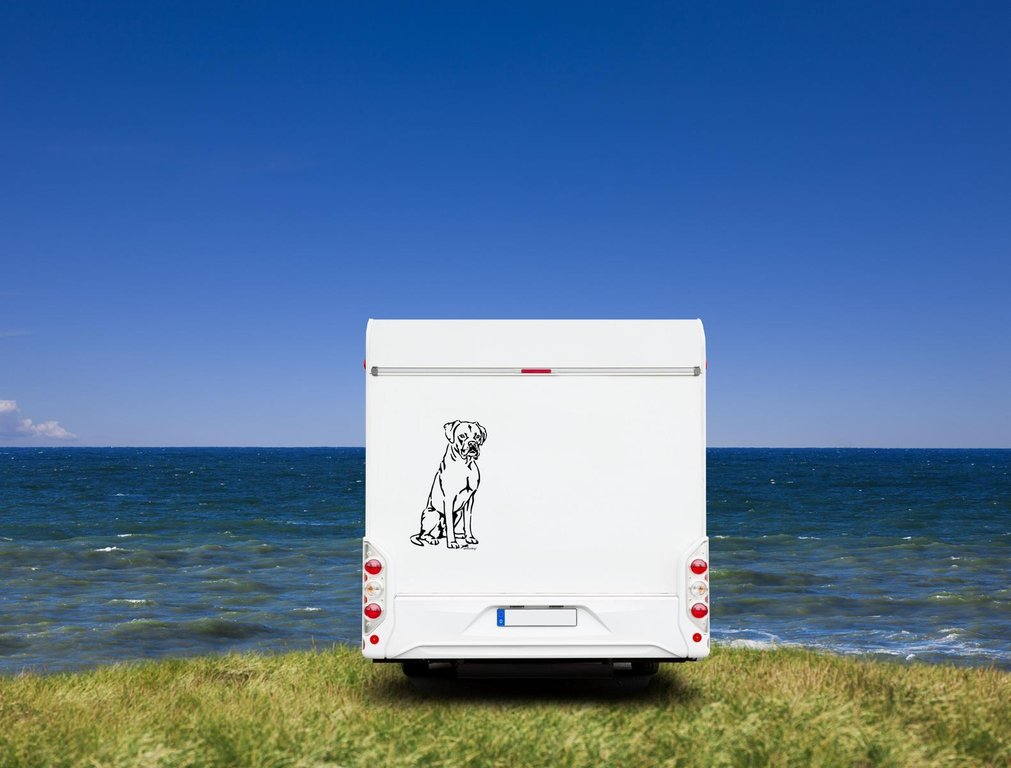 Boxer Auto Wohnmobil Aufkleber I Wandtattoo - H30cm / Schwarz