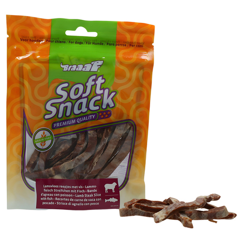 Braaaf Hundesnack Soft Snack Slices Lamm & Fisch 85 g Braaaf Hundesnack Soft Snack Slices Lamm & Fisch 85 g