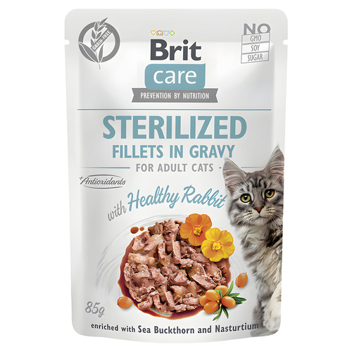 Brit Care Fillets in Gravy Healthy Rabbit Sterilized 85 g - 24 Stück