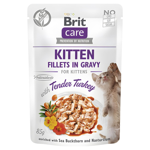 Brit Care Kitten Fillets in Gravy Tender Turkey 85 g - 24 Stück Brit Care Kitten Fillets in Gravy Tender Turkey 85 g - 24 Stück