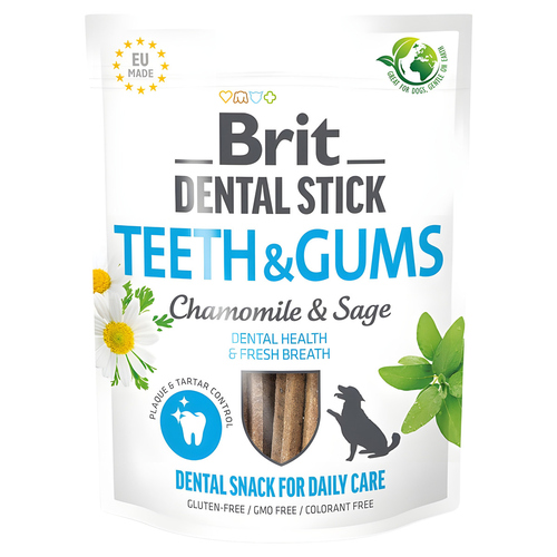 Brit Dog Hundesnack Dental Stick Teeth & Gums - Chamomile & Sage 251 g